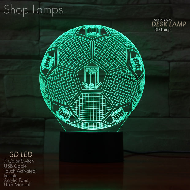 Stoke City 3D Lamp