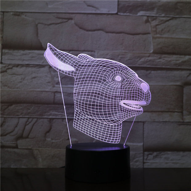 3D LED Lamp Dog Illusion Night Light Visual USB Cable Bedroom Desk Table Home Decor Creative For Kids Christmas Gift 2584