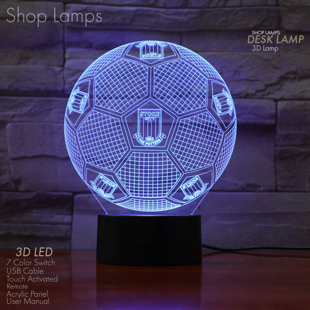 Stoke City 3D Lamp