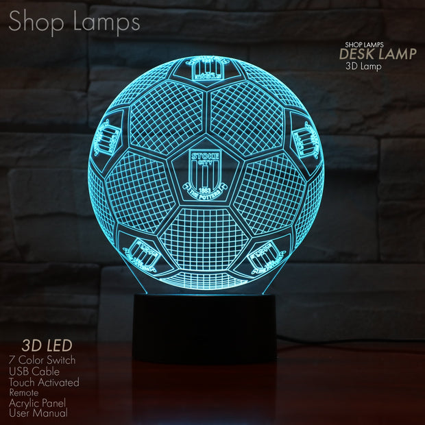 Stoke City 3D Lamp