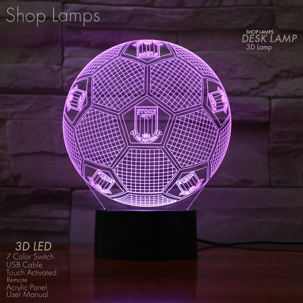 Stoke City 3D Lamp