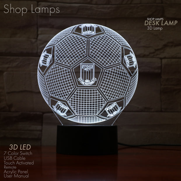 Stoke City 3D Lamp