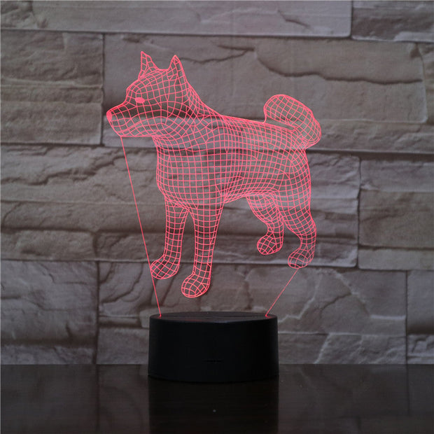 Bull Terrier Dog 3D Lampen 7 Color USB Night Lamp LED for Kids Birth Creative Bedside Decor Gift Support Free Dropshipping 1910