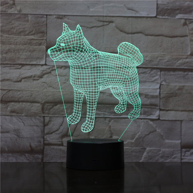 Bull Terrier Dog 3D Lampen 7 Color USB Night Lamp LED for Kids Birth Creative Bedside Decor Gift Support Free Dropshipping 1910