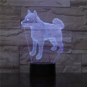 Bull Terrier Dog 3D Lampen 7 Color USB Night Lamp LED for Kids Birth Creative Bedside Decor Gift Support Free Dropshipping 1910