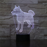 Bull Terrier Dog 3D Lampen 7 Color USB Night Lamp LED for Kids Birth Creative Bedside Decor Gift Support Free Dropshipping 1910
