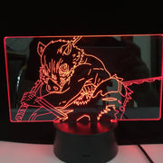 Acrylic Led Night Light Anime Demon Slayer Agatsuma Zenitsu Figure for Kids Child Bedroom Decor Cool Kimetsu No Yaiba Lamp Gift