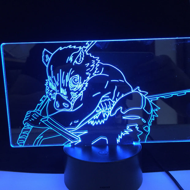 Acrylic Led Night Light Anime Demon Slayer Agatsuma Zenitsu Figure for Kids Child Bedroom Decor Cool Kimetsu No Yaiba Lamp Gift