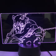 Acrylic Led Night Light Anime Demon Slayer Agatsuma Zenitsu Figure for Kids Child Bedroom Decor Cool Kimetsu No Yaiba Lamp Gift