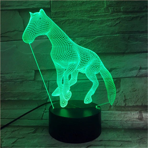 Creative Night Light 7 Color 3D Lamp Kids Room Dog Toy Led Lighting Table Lamp for Child Bedside Decor Gift 588
