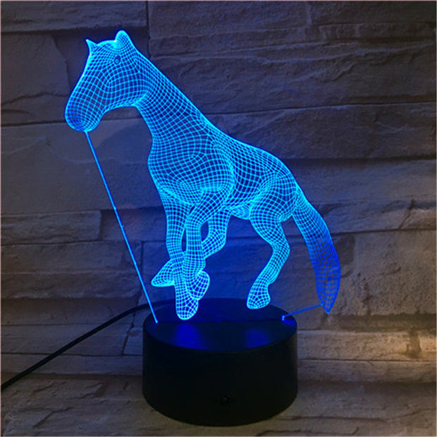 Creative Night Light 7 Color 3D Lamp Kids Room Dog Toy Led Lighting Table Lamp for Child Bedside Decor Gift 588