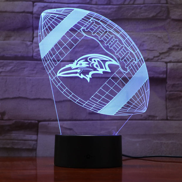 Ravens 3D Lamp