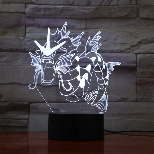 Dinosaur Dragon Horn Lamp 3D USB LED Colors Night Light Animal Office Table Lighting Holiday Decor Kid Toy Birthday Gift 830