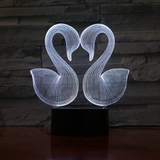 Swan 3D Lamp