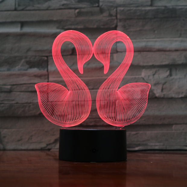 Swan 3D Lamp