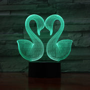 Swan 3D Lamp