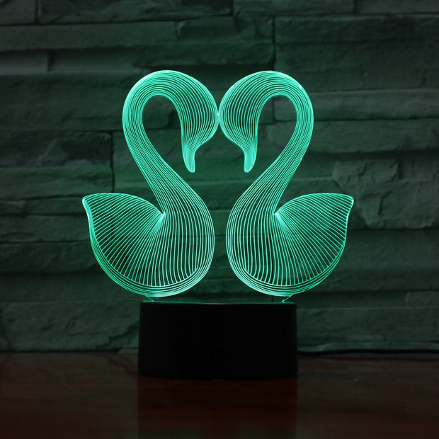 Swan 3D Lamp