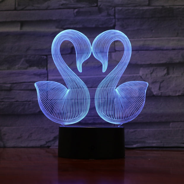 Swan 3D Lamp
