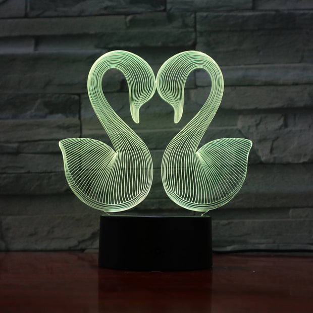Swan 3D Lamp