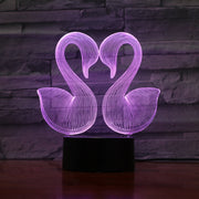 Swan 3D Lamp
