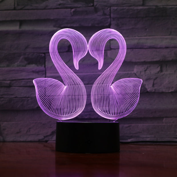 Swan 3D Lamp