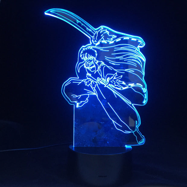 3d Led Lamp Anime Inuyasha for Bedroom Decorative Nightlight Birthday Gift Room Lamp Acrylic Led Night Light Inuyasha