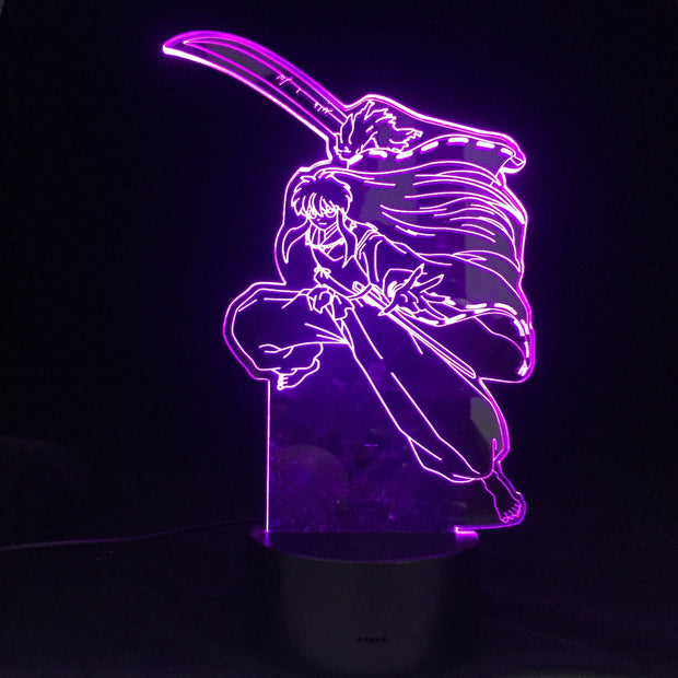 3d Led Lamp Anime Inuyasha for Bedroom Decorative Nightlight Birthday Gift Room Lamp Acrylic Led Night Light Inuyasha