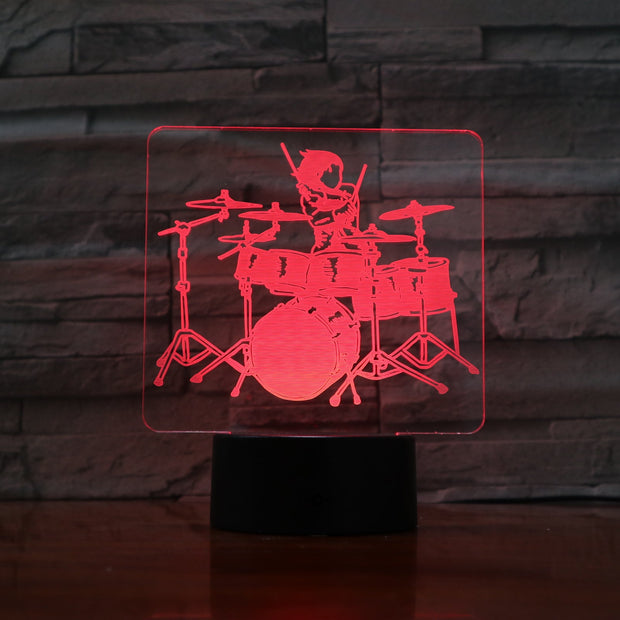 Drummer 3D Lamp