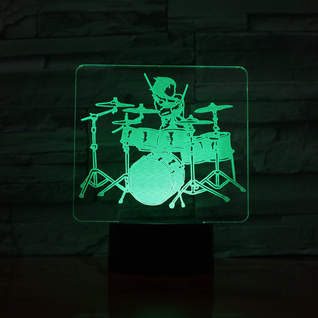 Drummer 3D Lamp