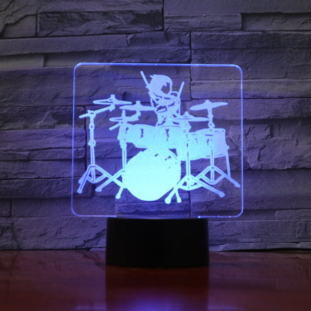 Drummer 3D Lamp