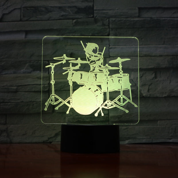 Drummer 3D Lamp
