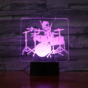 Drummer 3D Lamp