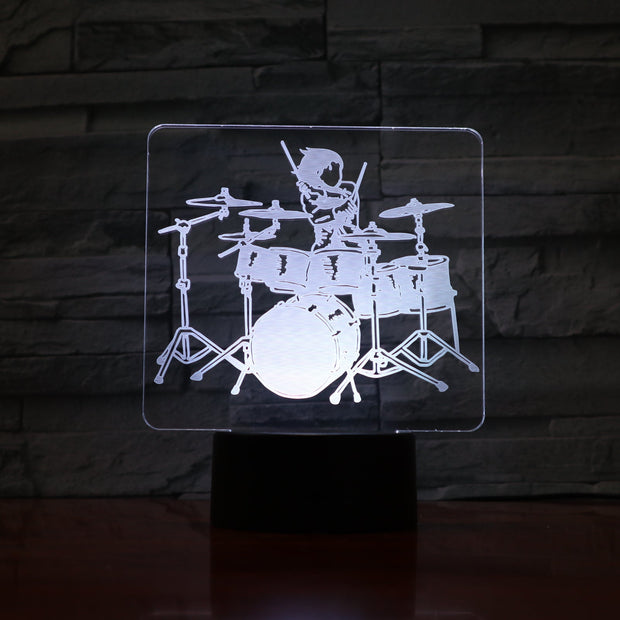 Drummer 3D Lamp