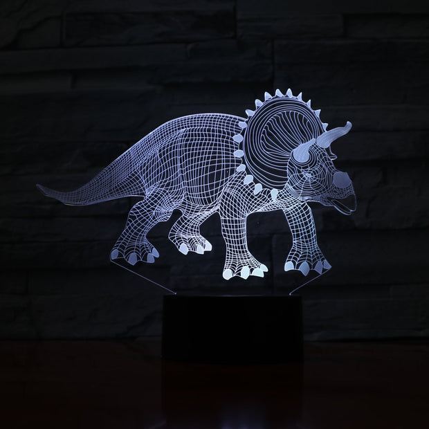Triceratops 3D Lamp