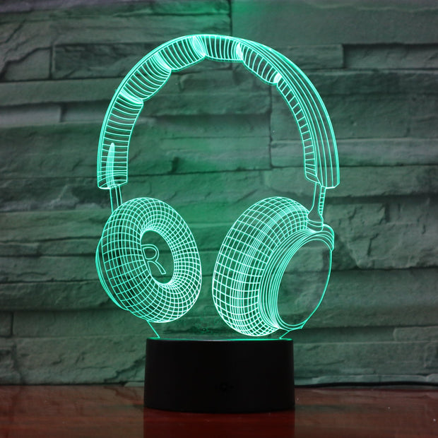 Headphones 3D Lamp