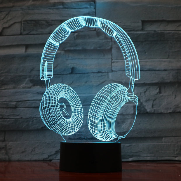 Headphones 3D Lamp