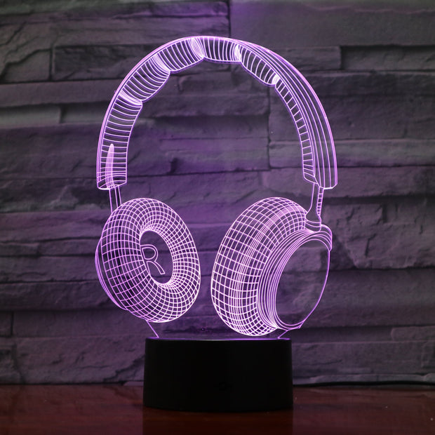 Headphones 3D Lamp
