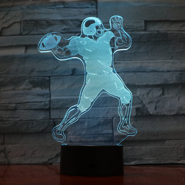 Quarterback 3D Lamp