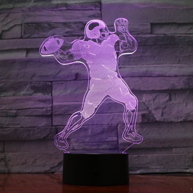 Quarterback 3D Lamp