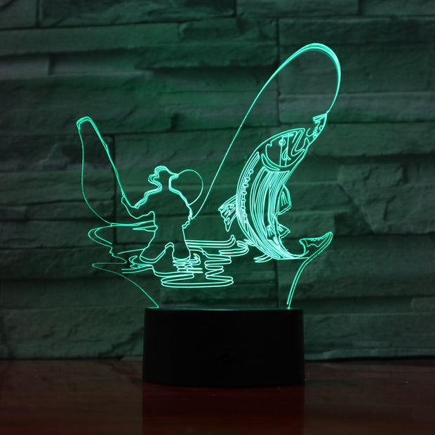 Fly Fisher 3D Lamp