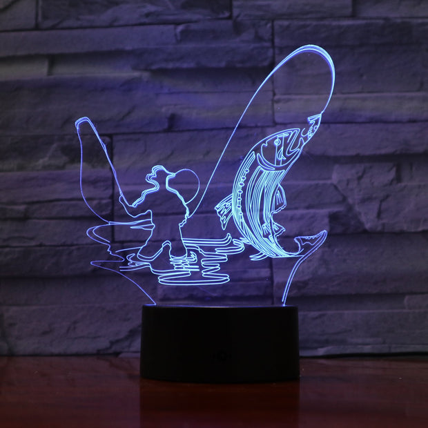 Fly Fisher 3D Lamp