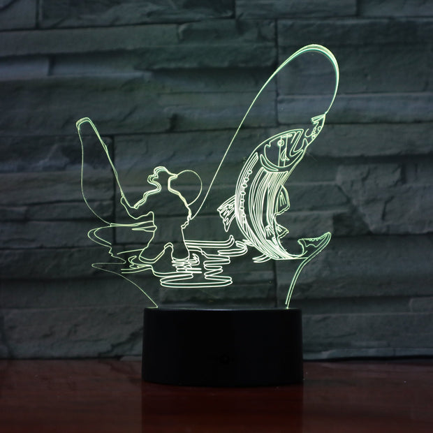 Fly Fisher 3D Lamp