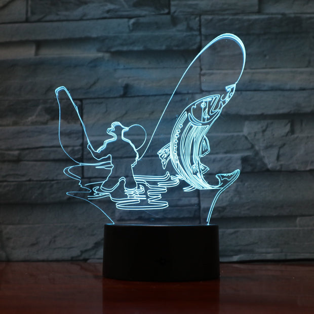 Fly Fisher 3D Lamp