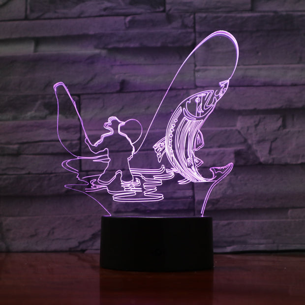 Fly Fisher 3D Lamp