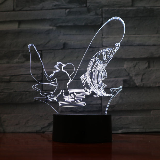 Fly Fisher 3D Lamp