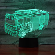 Fire Truck 3D Lamp
