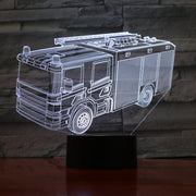 Fire Truck 3D Lamp