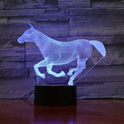7 Colors Changing Animal LED Night light runing Horse 3D Desk Table Lamp USB Luces Navidad Lampara Baby Kid Birthday Gift 750