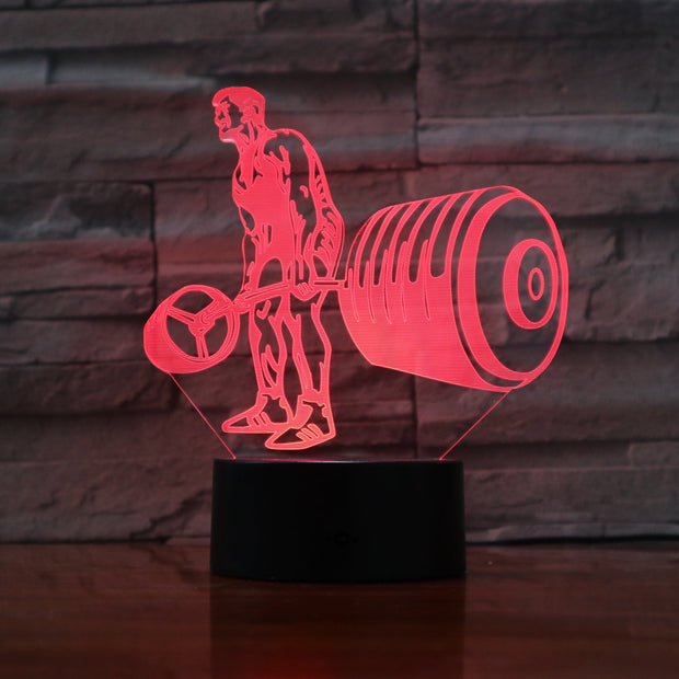 Deadlift 3D Lamp