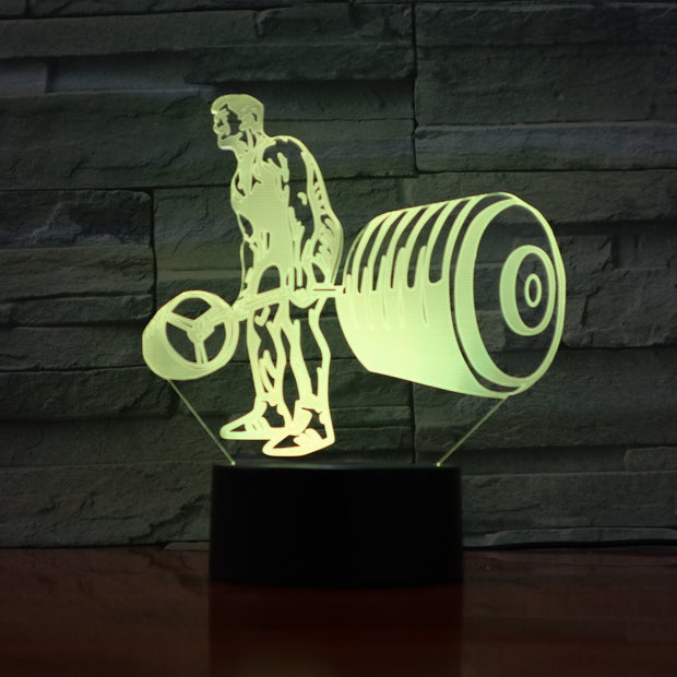 Deadlift 3D Lamp